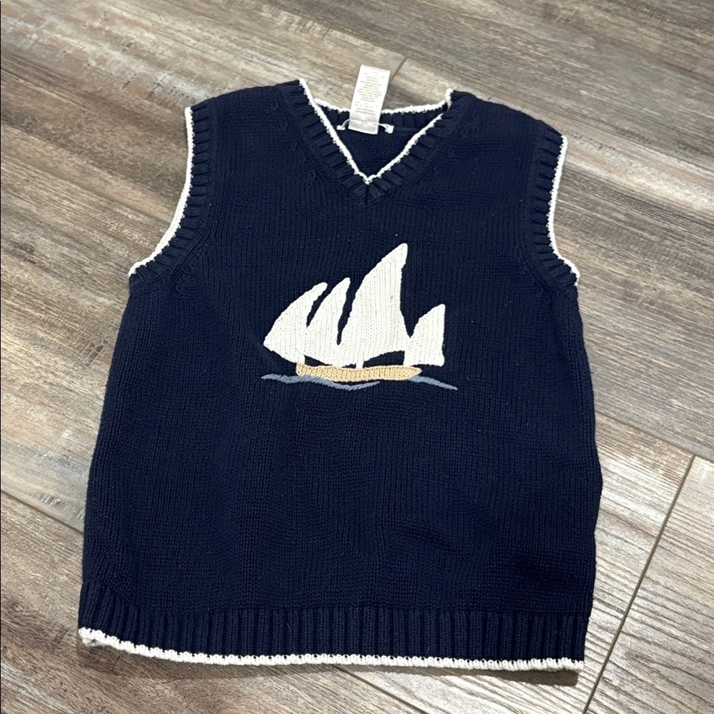 Janie and Jack Sailboat Sweater Vest size 5